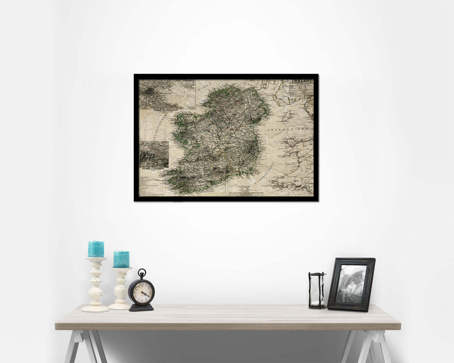 Ireland Historical Map Framed Print Art Wall Decor Gifts