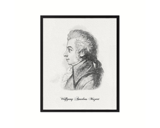 Woygang Amadeus Mozart Classical Music Framed Print Orchestra Teacher Gifts Home Wall Decor