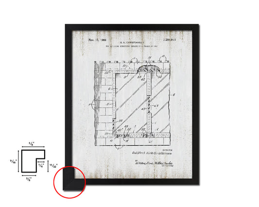 Legos Building Structure Toy Vintage Patent Artwork Black Frame Print Gifts