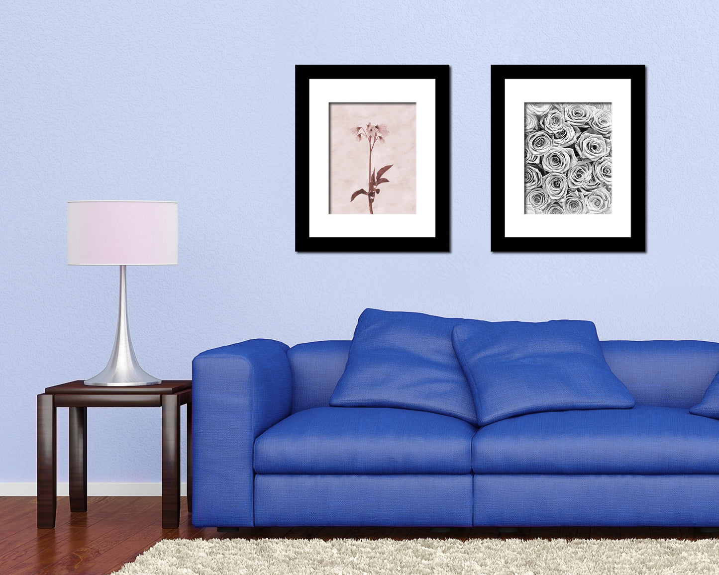 Potato Flowers Sepia Plants Art Wood Framed Print Wall Decor Gifts