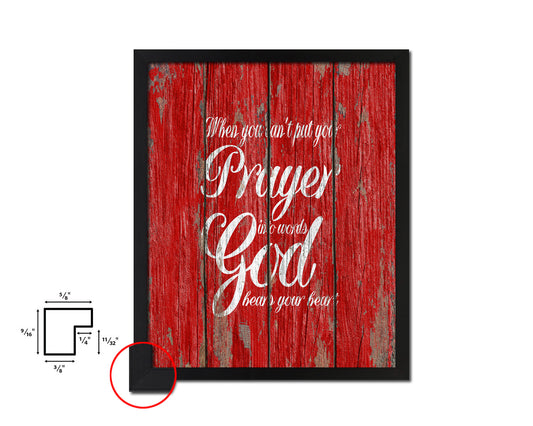 When you can't put your prayer into words, God hears Quote Framed Print Home Decor Wall Art Gifts