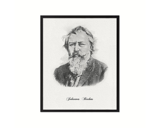 Johannes Brahms Classical Music Framed Print Orchestra Teacher Gifts Home Wall Decor