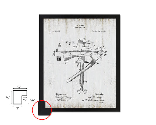 Lemon Squeezer Kitchen Vintage Patent Artwork Black Frame Print Wall Art Decor Gifts