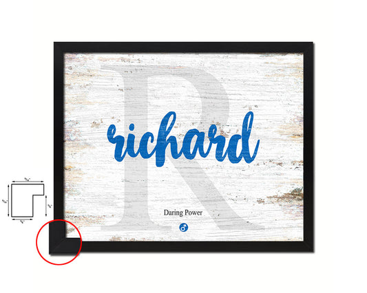 Richard Personalized Biblical Name Plate Art Framed Print Kids Baby Room Wall Decor Gifts