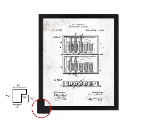 Medicine Chest and Case Pharmacist Vintage Patent Artwork Black Frame Print Gifts