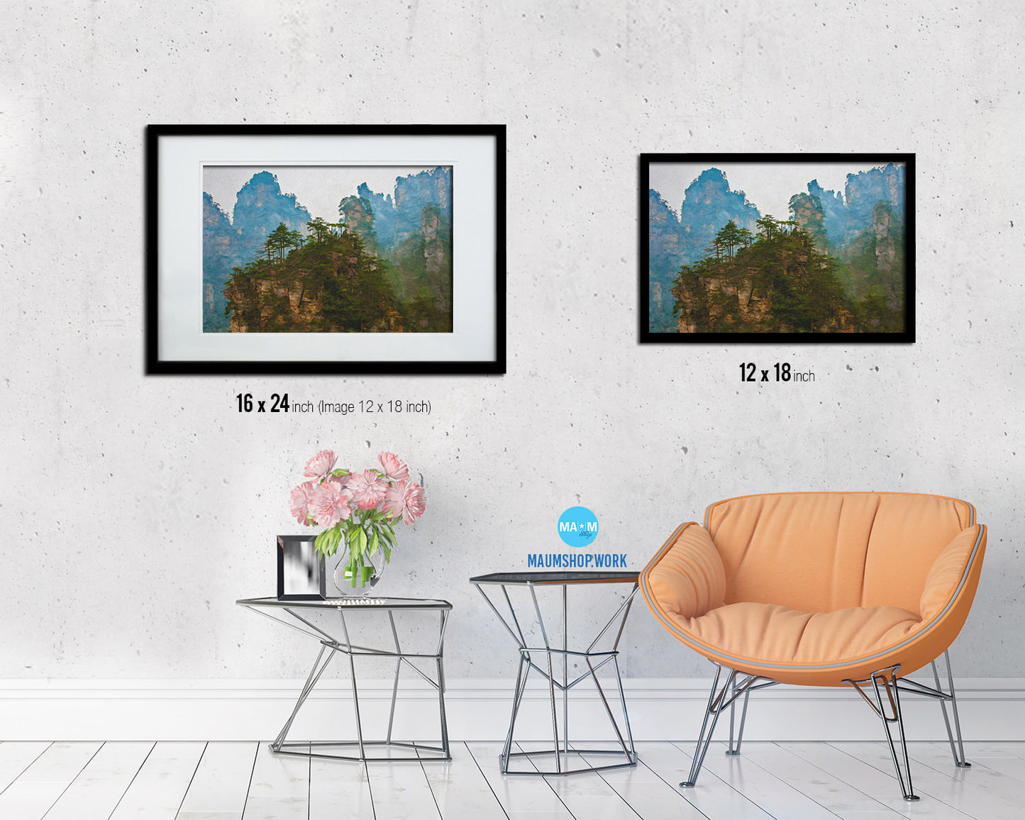 Zhangjiajie national park in China Hunan province Landscape Painting Print Art Frame