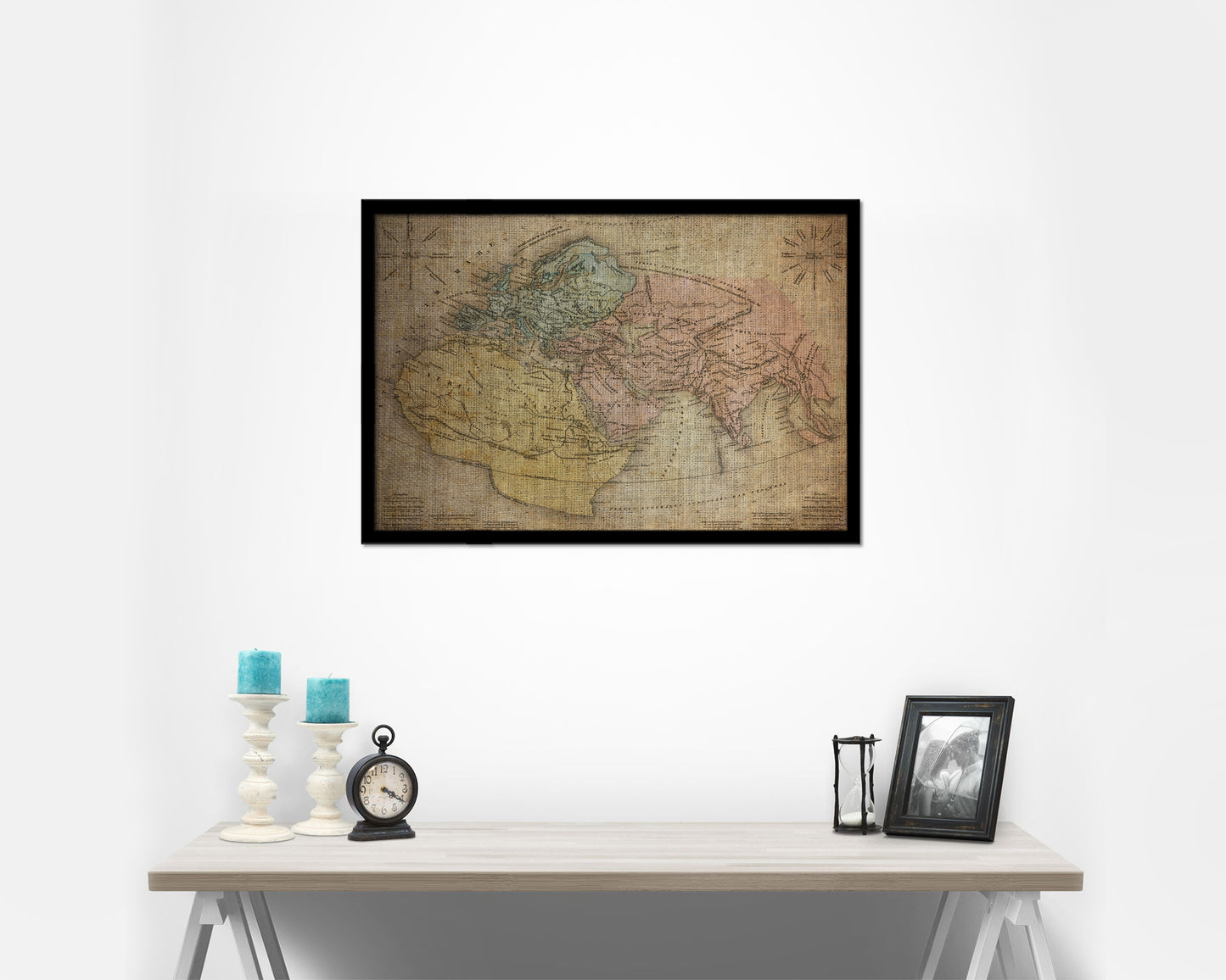 World in the time of Ptolemy Vintage Map Framed Print Art Wall Decor Gifts