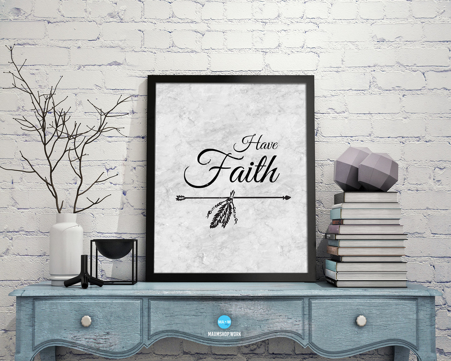 Have Faith Rainbow Pride Peace Right Justice Poster Wood Framed Wall Decor Print Gifts