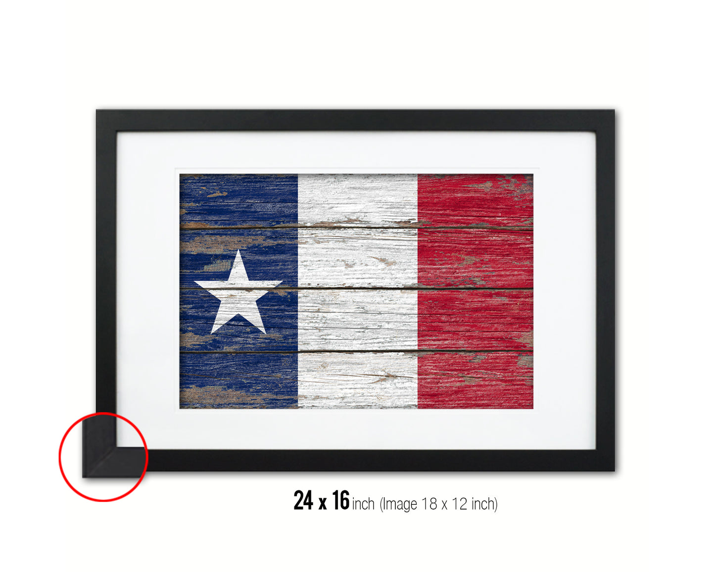 Texas Dodsons Historical Wood Rustic Flag Wood Framed Print Wall Art Decor Gifts