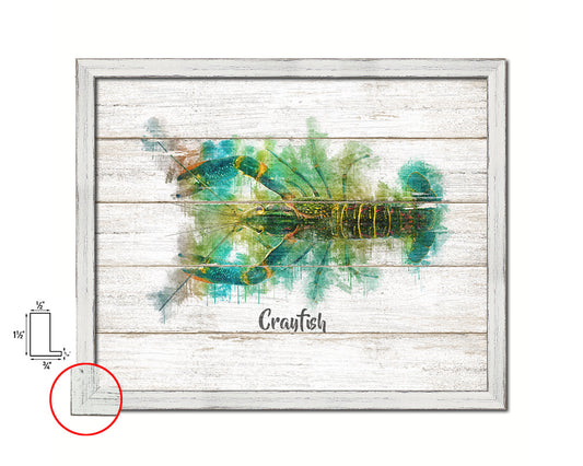 Crayfish Fish Framed Prints Modern Restaurant Sushi Bar Watercolor Wall Art Decor