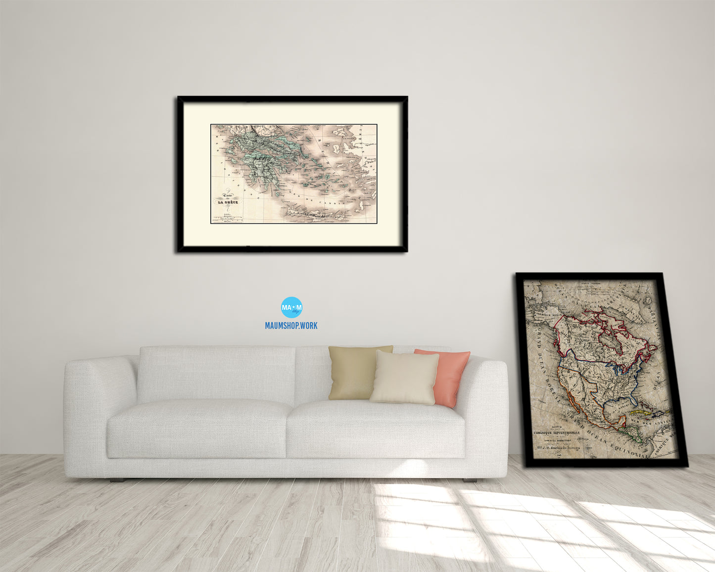 Europe Old Map Framed Print Art Wall Decor Gifts