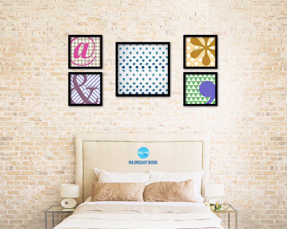 Dots Abstract Artwork Wood Frame Gifts Modern Wall Decor Art Prints