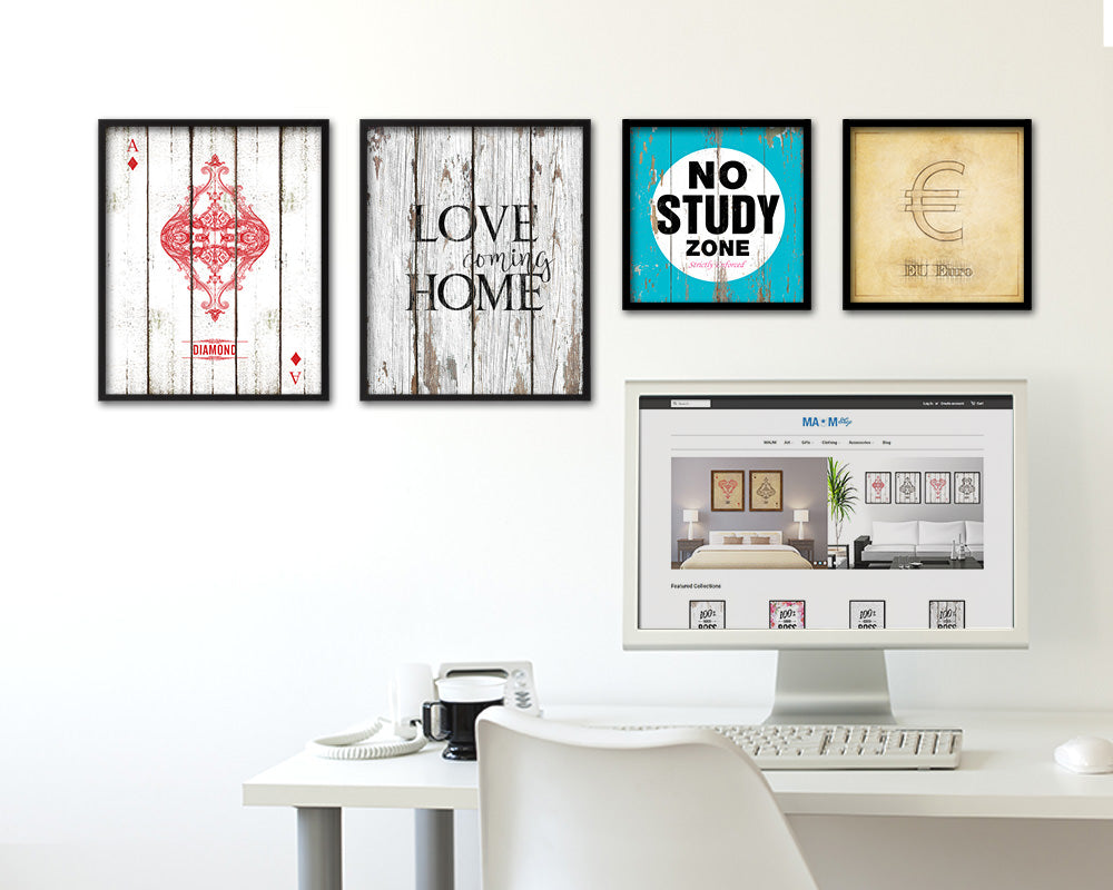 Love coming home Quote Framed Print Home Decor Wall Art Gifts