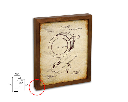 Lumber Measure Tools Vintage Patent Artwork Walnut Frame Gifts