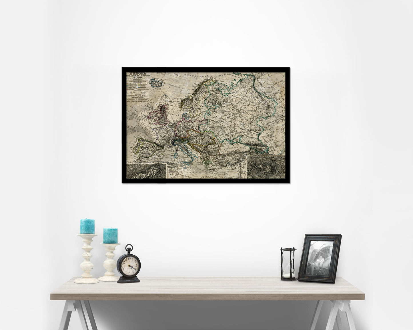 Europe 1872 Historical Map Framed Print Art Wall Decor Gifts