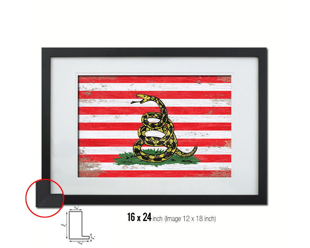 Revolution Split up New Sprint Shabby Chic Military Flag Framed Print Decor Wall Art Gifts