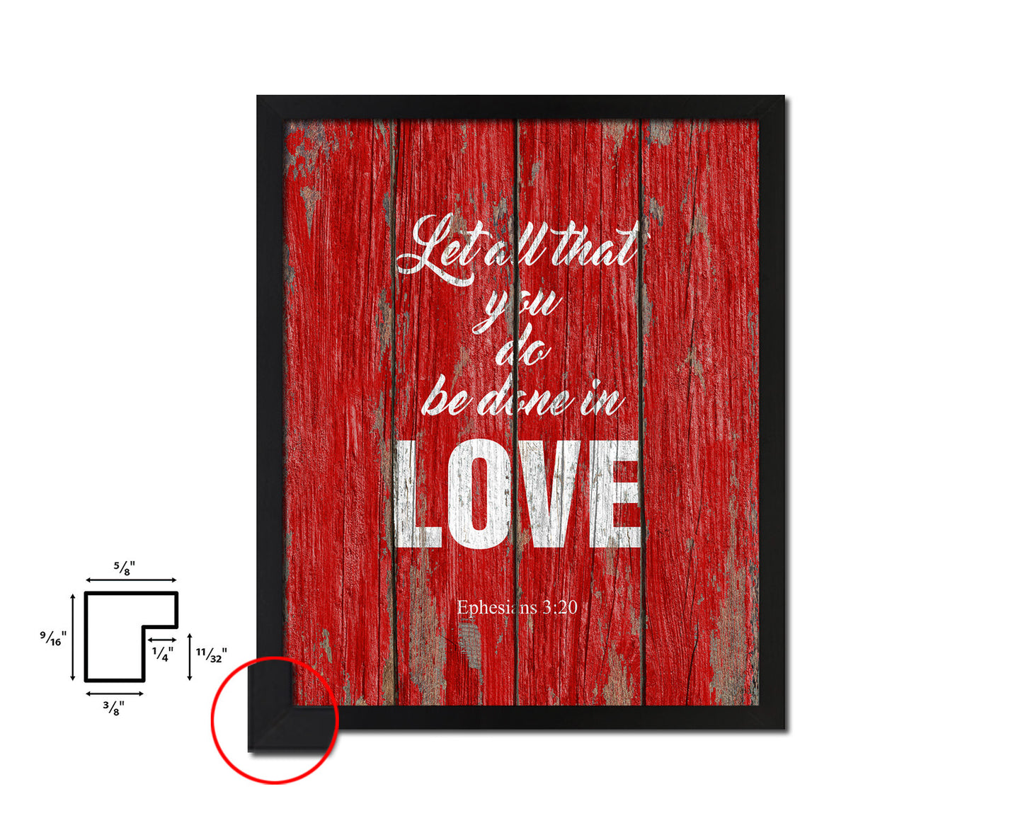 Let all that you do be done in love Quote Framed Print Home Decor Wall Art Gifts