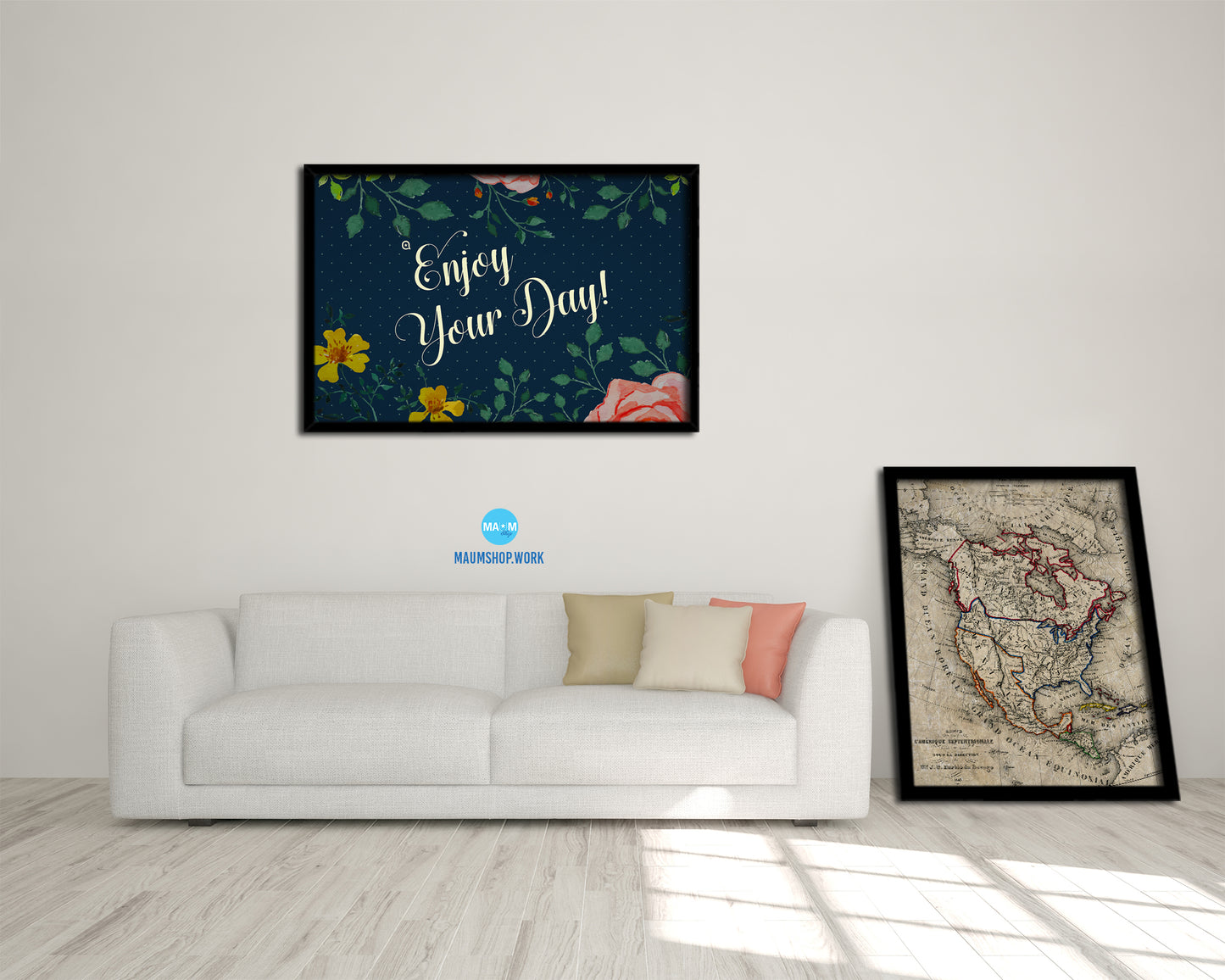 Enjoy your day Quote Framed Print Wall Decor Art Gifts