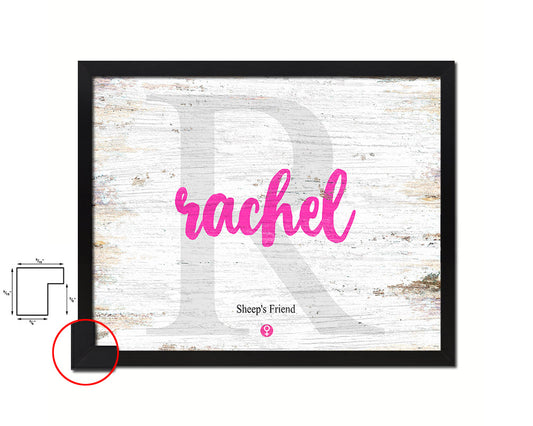 Rachel Personalized Biblical Name Plate Art Framed Print Kids Baby Room Wall Decor Gifts