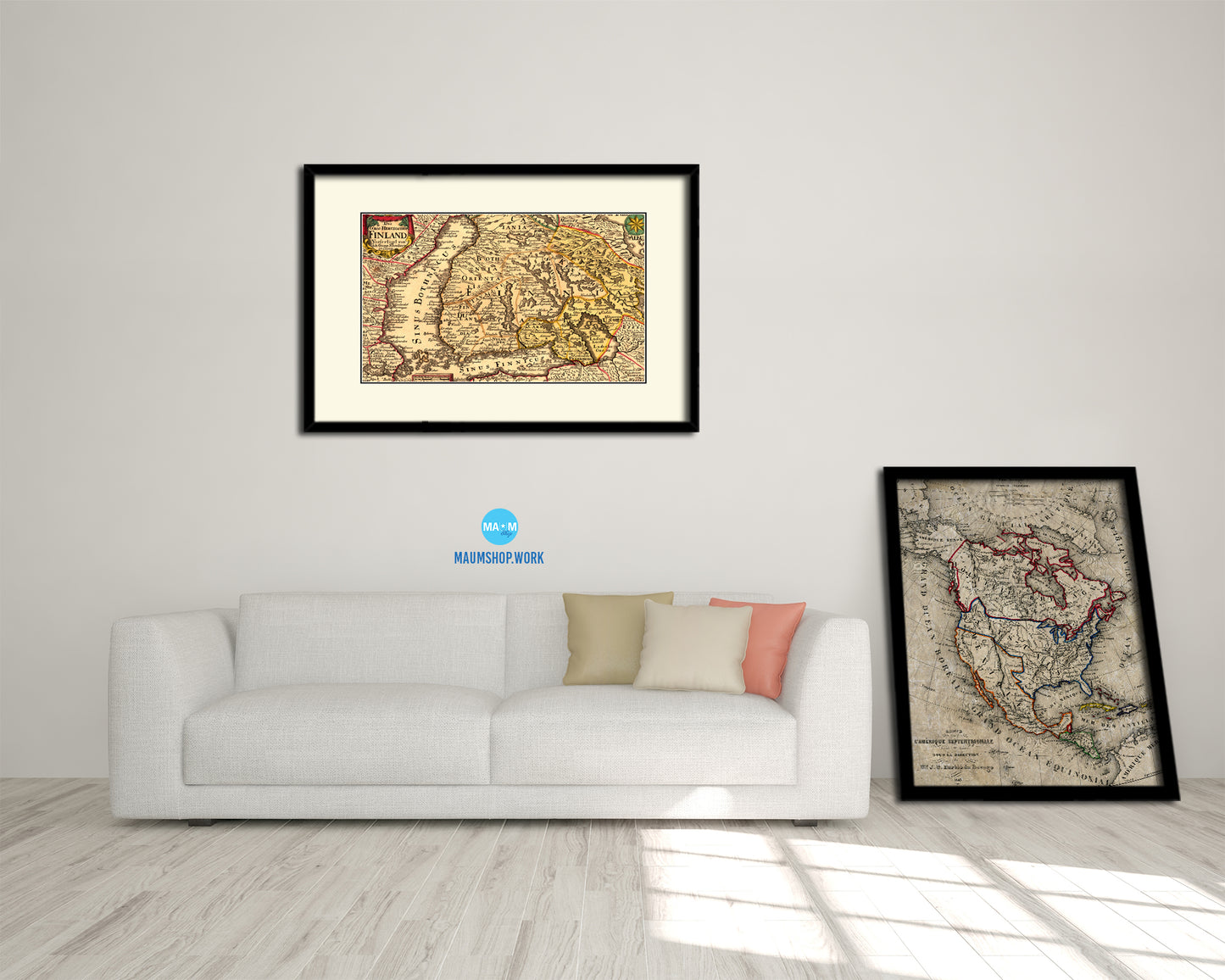 Finland Centuries Old Map Framed Print Art Wall Decor Gifts