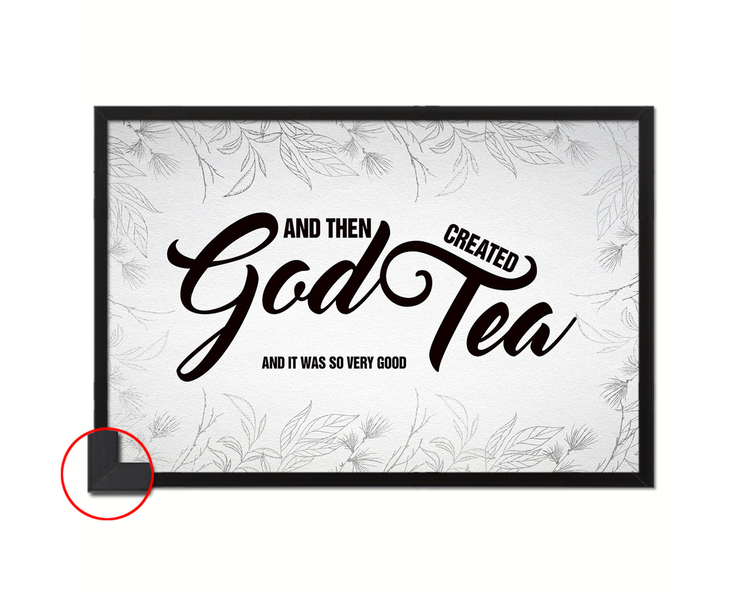 And then God created and it was so very good Bible Verse Scripture Framed Print Art