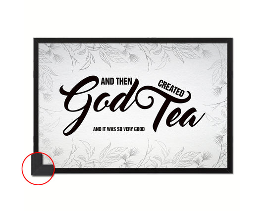 And then God created and it was so very good Bible Verse Scripture Framed Print Art