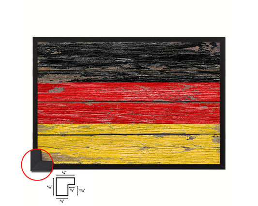 Ghana Country Wood Rustic National Flag Wood Framed Print Wall Art Decor Gifts