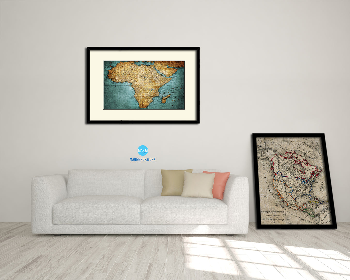 Africa Johann Matthias Nuremberg Germany 1737 Old Map Framed Print Art Wall Decor Gifts