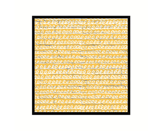 Abstract Yellow Artwork Wood Frame Gifts Modern Wall Decor Art Prints