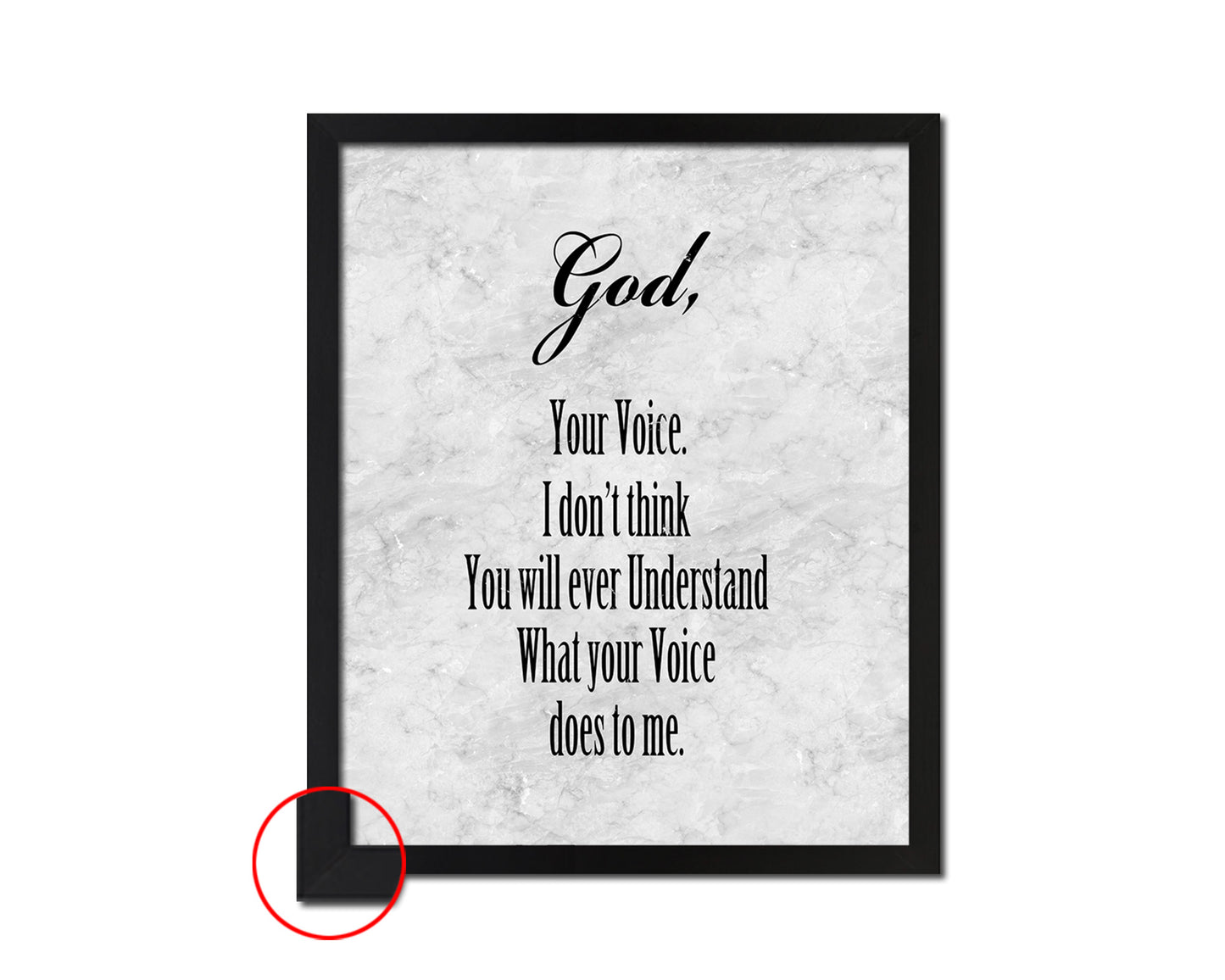 God Your Voice Bible Scripture Verse Framed Print Wall Art Decor Gifts