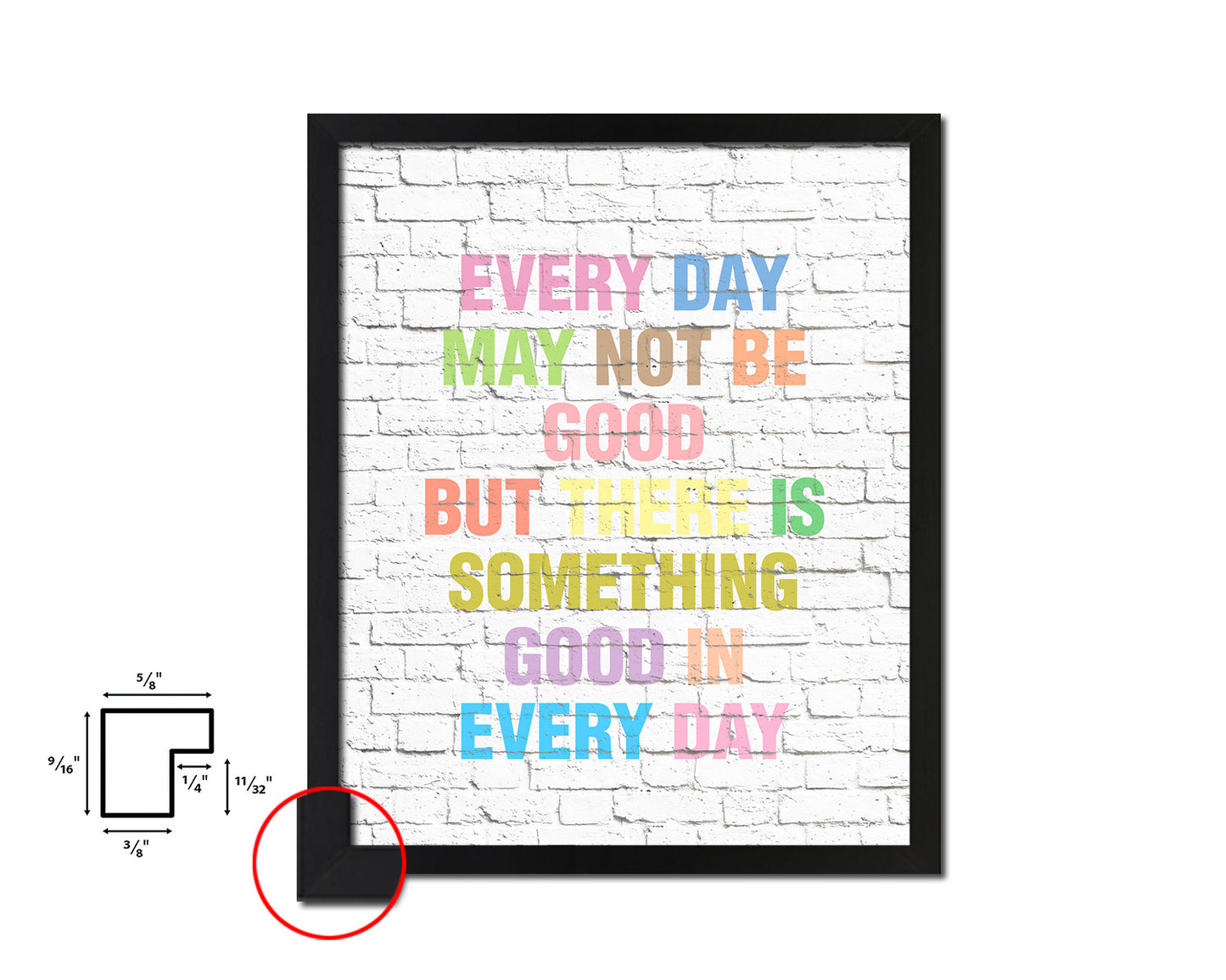 Every day may not be good Quote Wood Framed Print Home Decor Wall Art Gifts