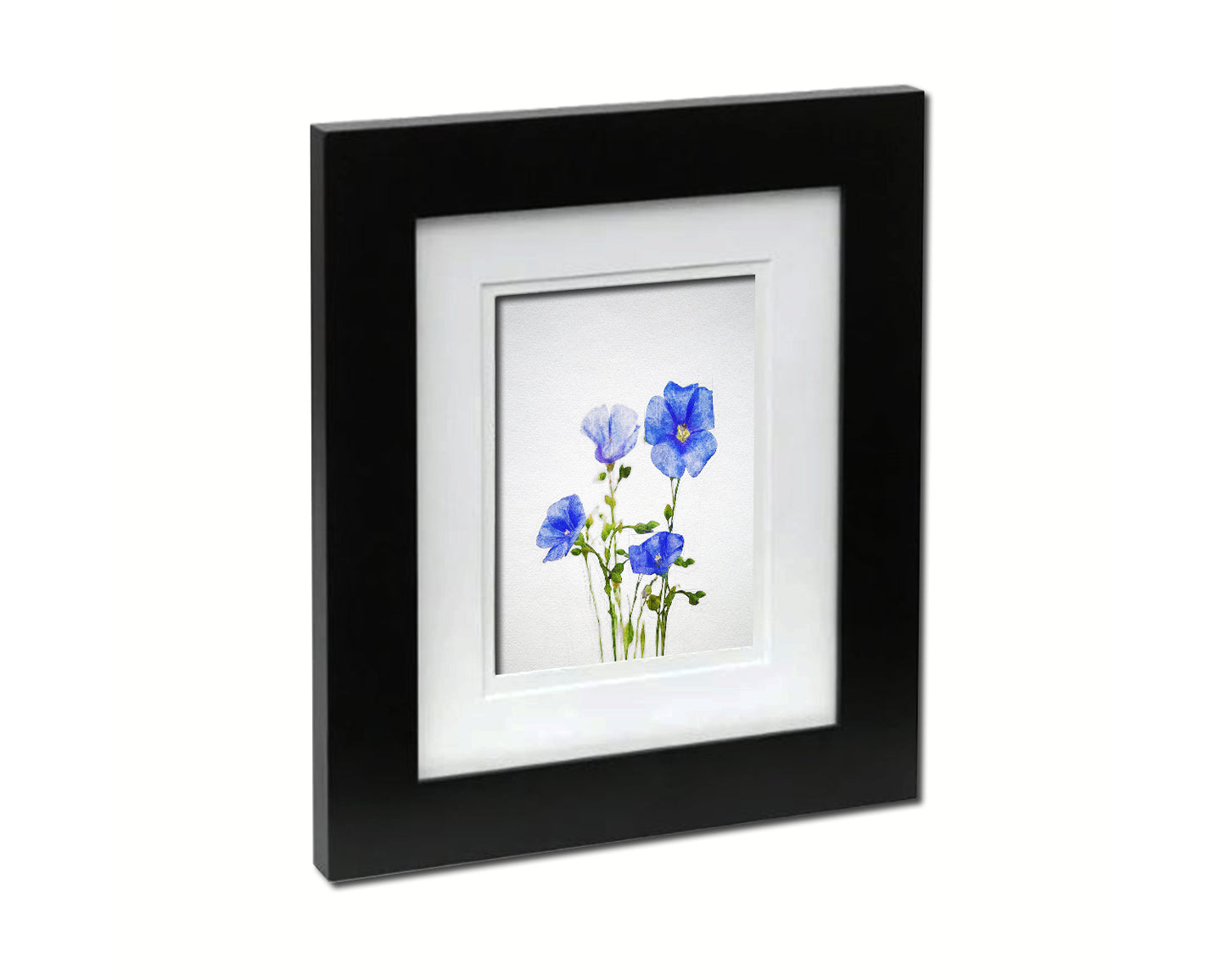 Flax Sketch Plants Art Wood Framed Print Wall Decor Gifts