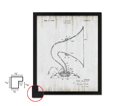 Loud Speaker Loud Speaker 1928 Vintage Patent Artwork Black Frame Print Gifts