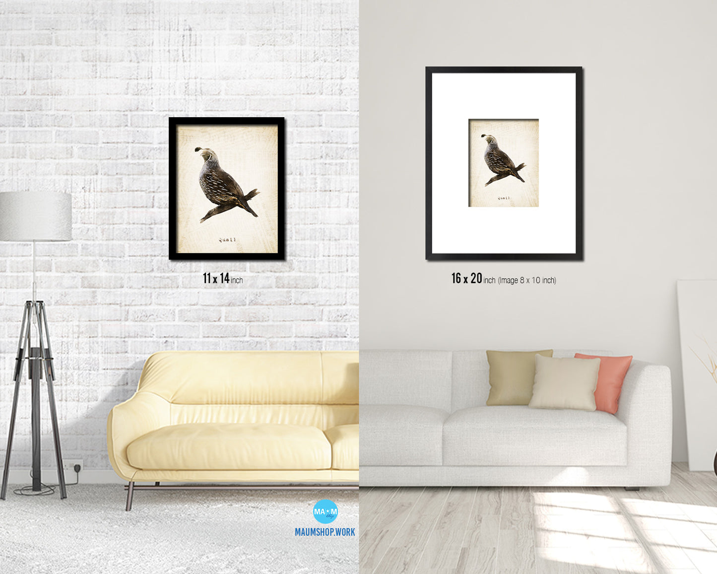 Quail Vintage Bird Fine Art Paper Prints Home Decor Wall Art Gifts