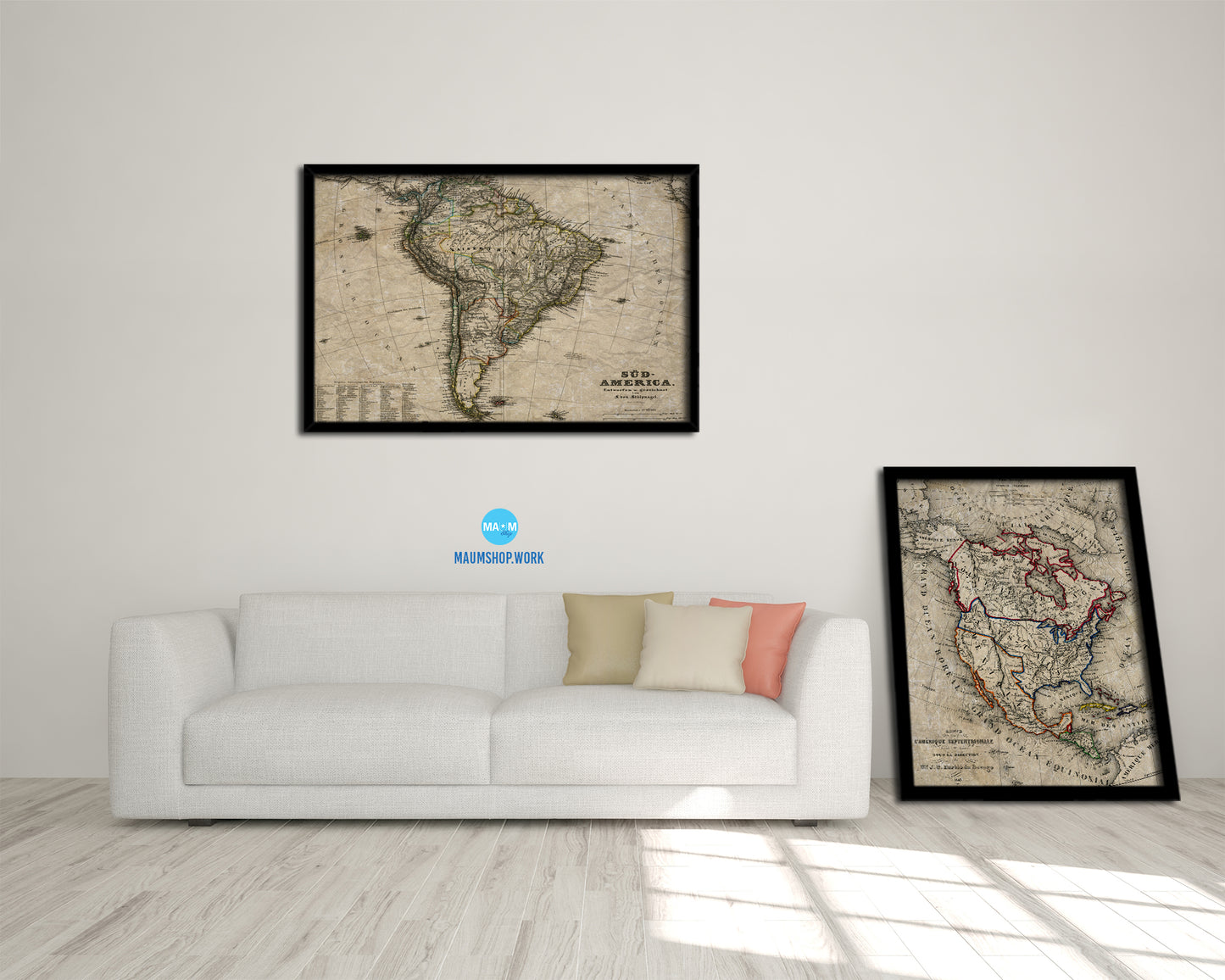 South America Historical Map Framed Print Art Wall Decor Gifts