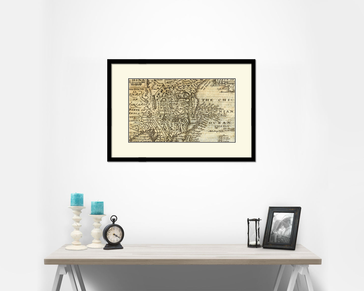 China Japan Korea John Speed 1675 Old Map Framed Print Art Wall Decor Gifts