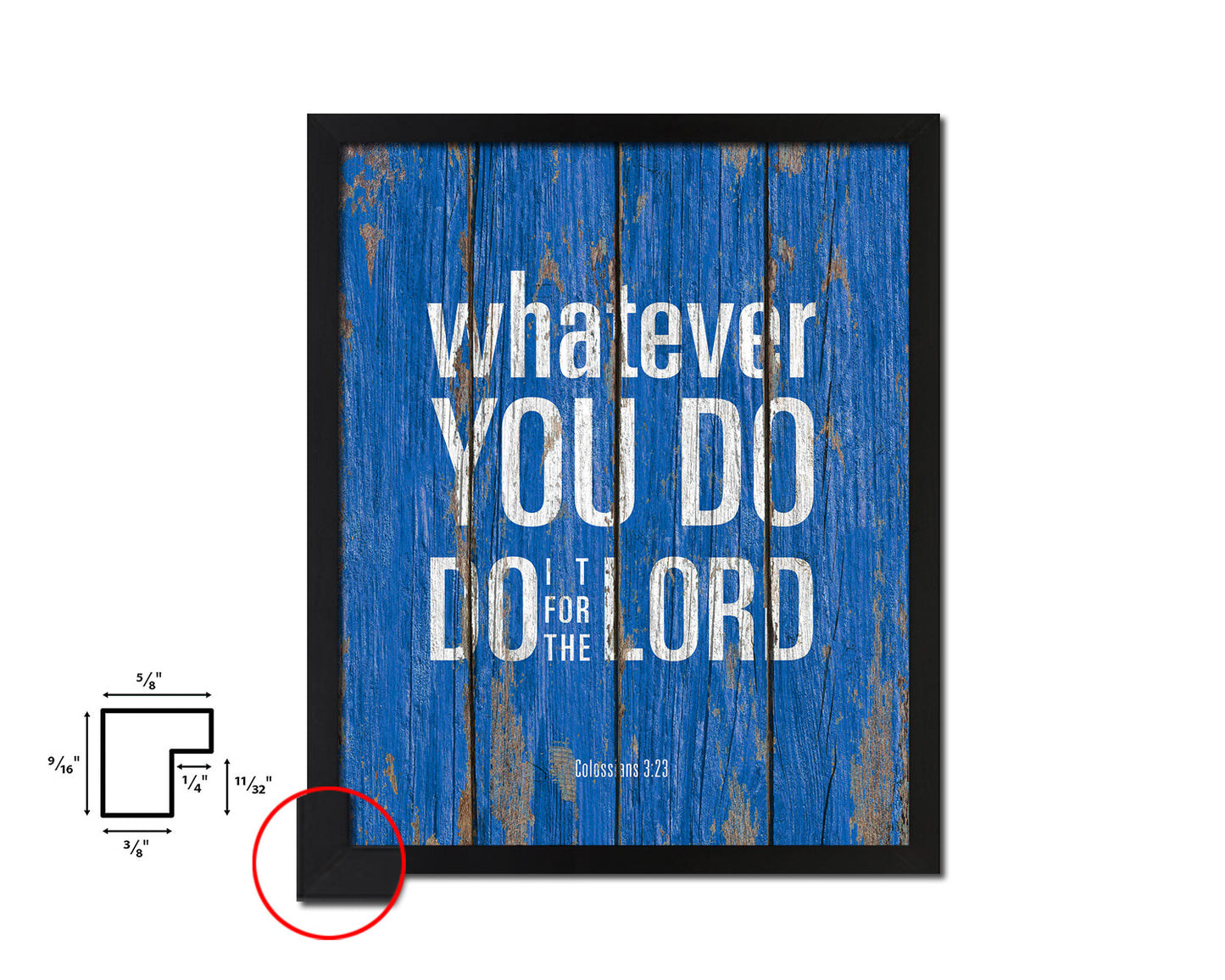 Whatever you do do it for the Lord, Colossians 3:23 Quote Framed Print Home Decor Wall Art Gifts