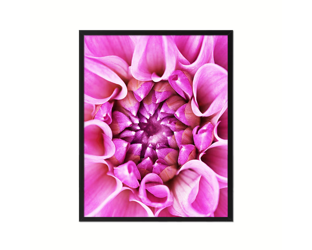 Chrysanthemum Pink Flower Wood Framed Paper Print Wall Decor Art Gifts