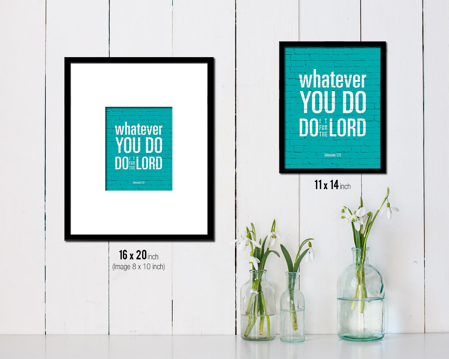 Whatever you do do it for the Lord, Colossians 3:23 Quote Framed Print Home Decor Wall Art Gifts