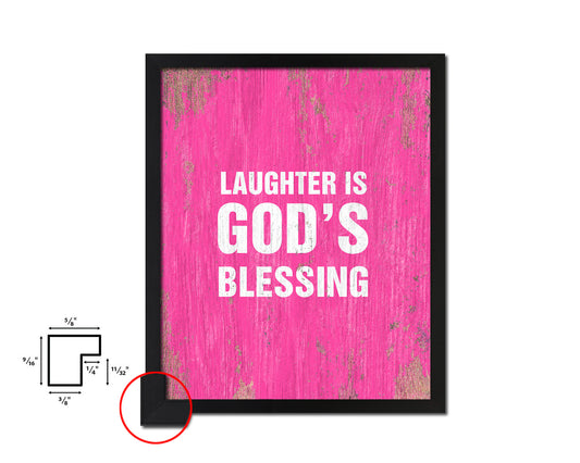 Laughter is God's blessing Quote Framed Print Home Decor Wall Art Gifts