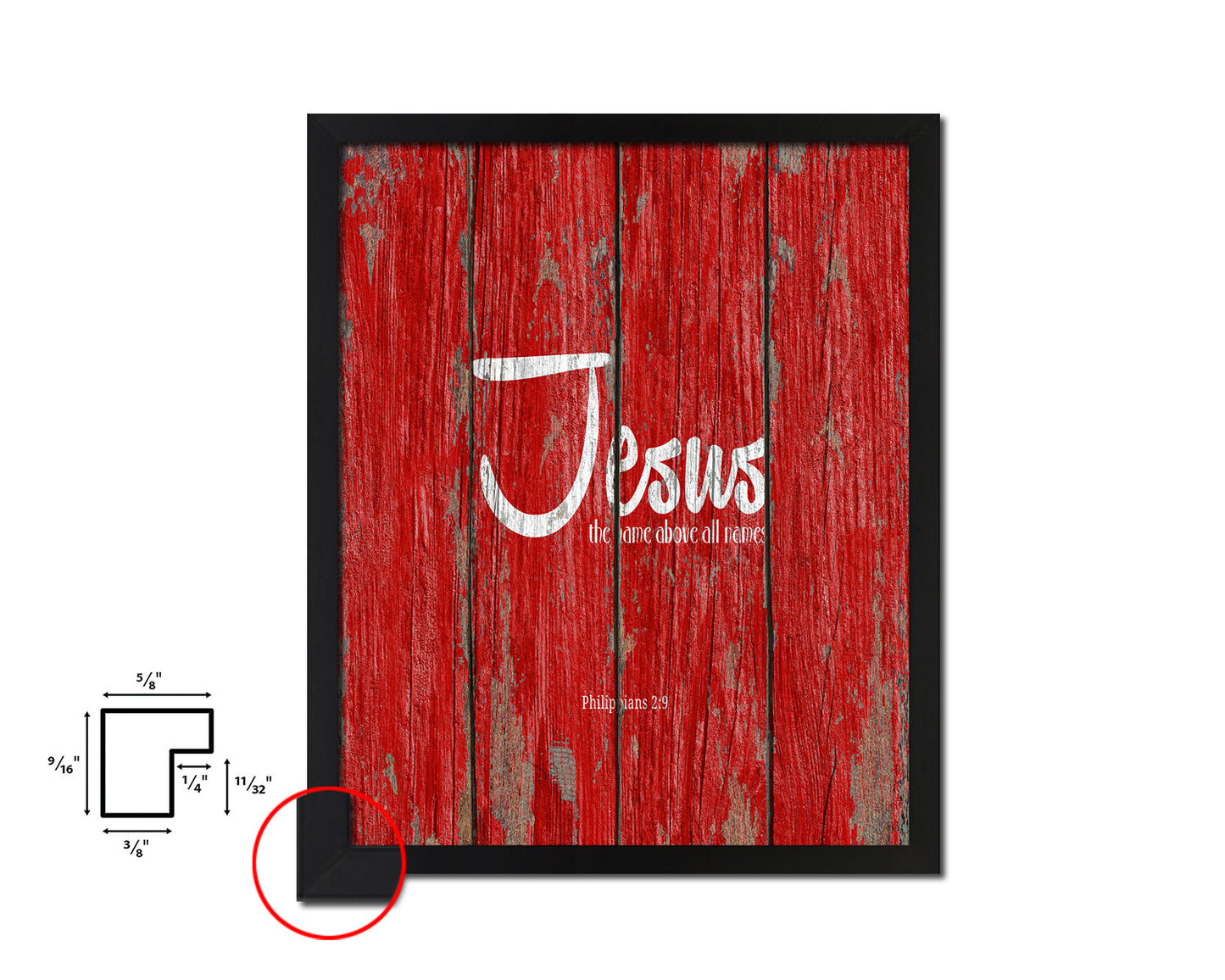 Jesus the name above all names, Philippians 2:9 Quote Framed Print Home Decor Wall Art Gifts