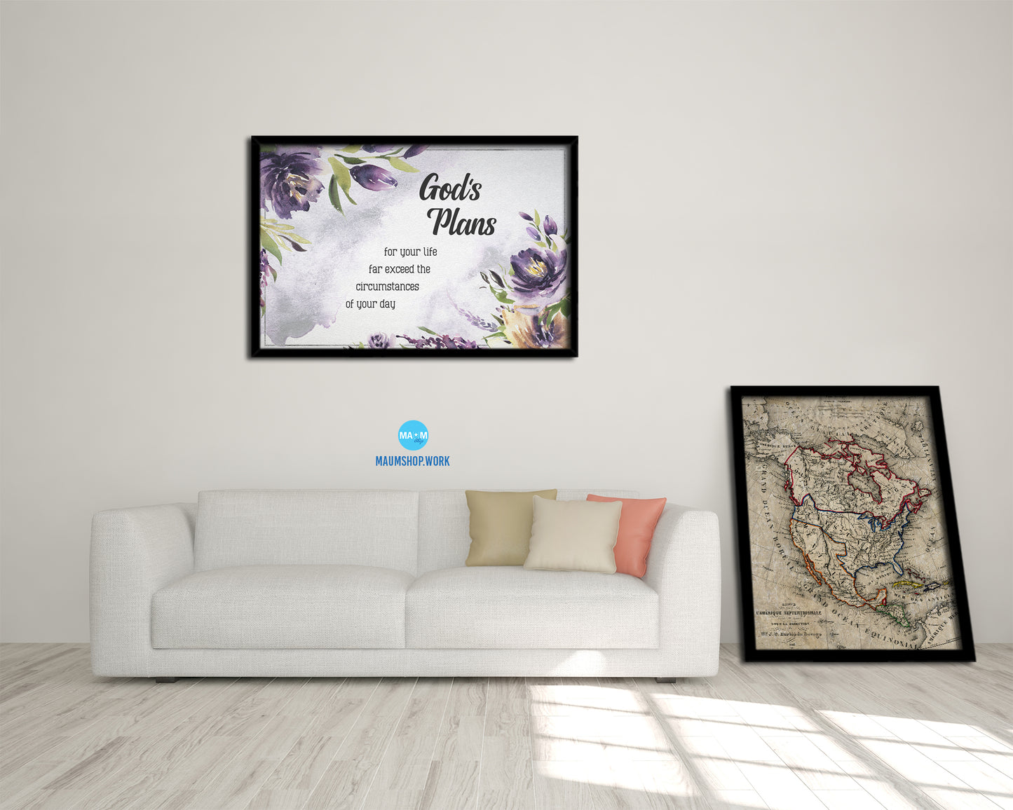 God's plans for your life far exceed the circumstances of your day Bible Verse Scripture Framed Art