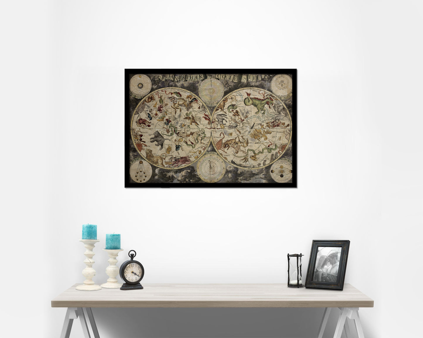 World Historical Map Framed Print Art Wall Decor Gifts