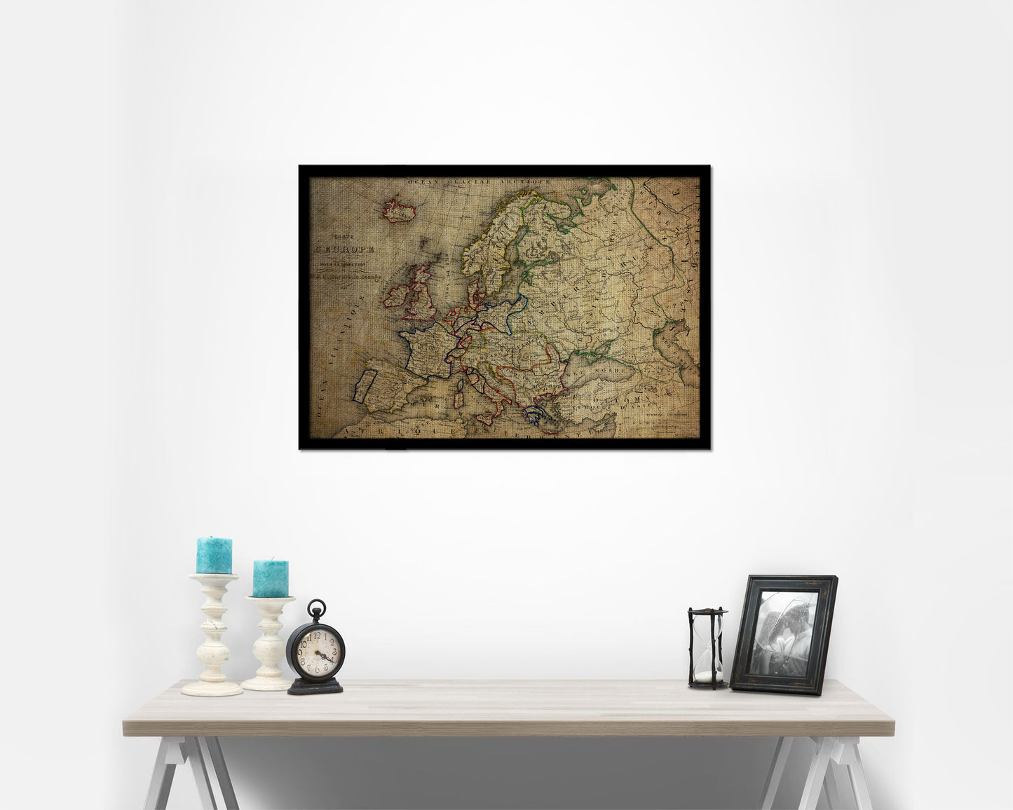 Europe Germany 1908 Vintage Map Framed Print Art Wall Decor Gifts