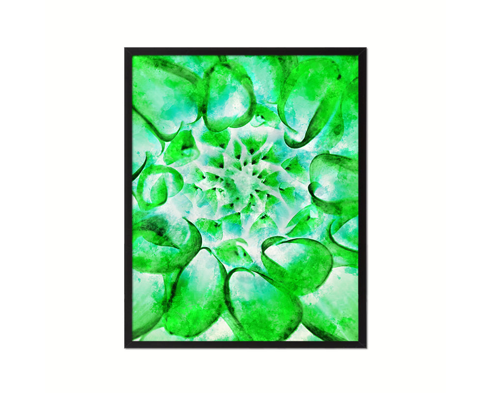 Chrysanthemum Green Flower Wood Framed Paper Print Wall Decor Art Gifts