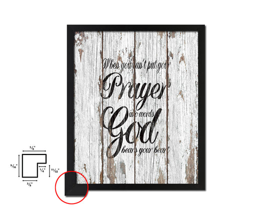 When you can't put your prayer into words Quote Framed Print Home Decor Wall Art Gifts