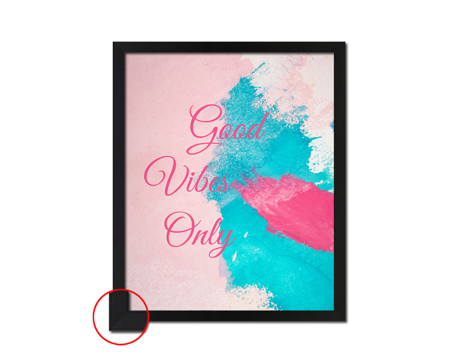 Good Vibes Only Quote Framed Print Wall Decor Art Gifts