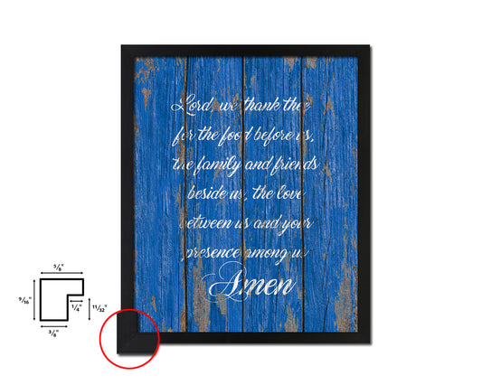 Lord we thank thee for the food before us Amen Quote Framed Print Home Decor Wall Art Gifts