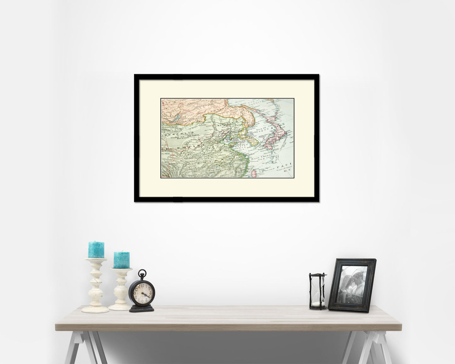 Europe and Asia Old Map Framed Print Art Wall Decor Gifts