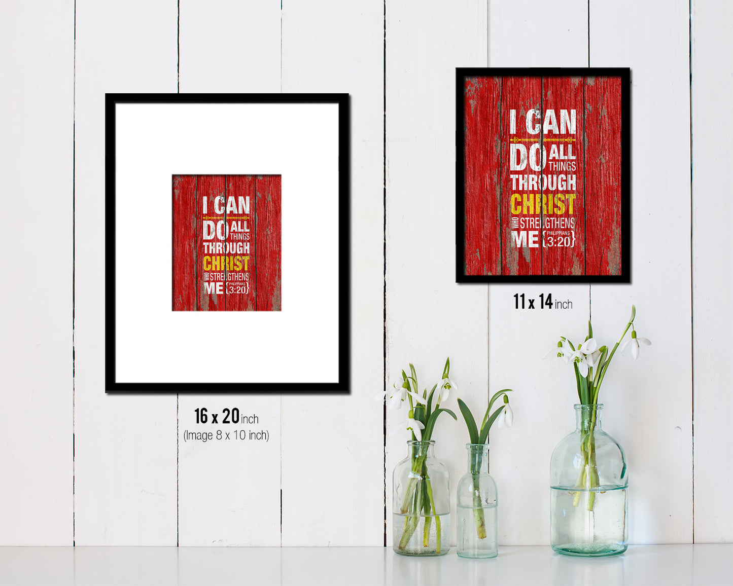 I can do all things through Christ, Philippians 3:20 Quote Framed Print Home Decor Wall Art Gifts